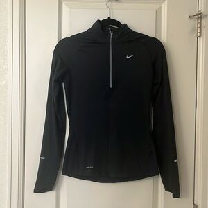 Nike black 1/4 zip dry fit athletic top